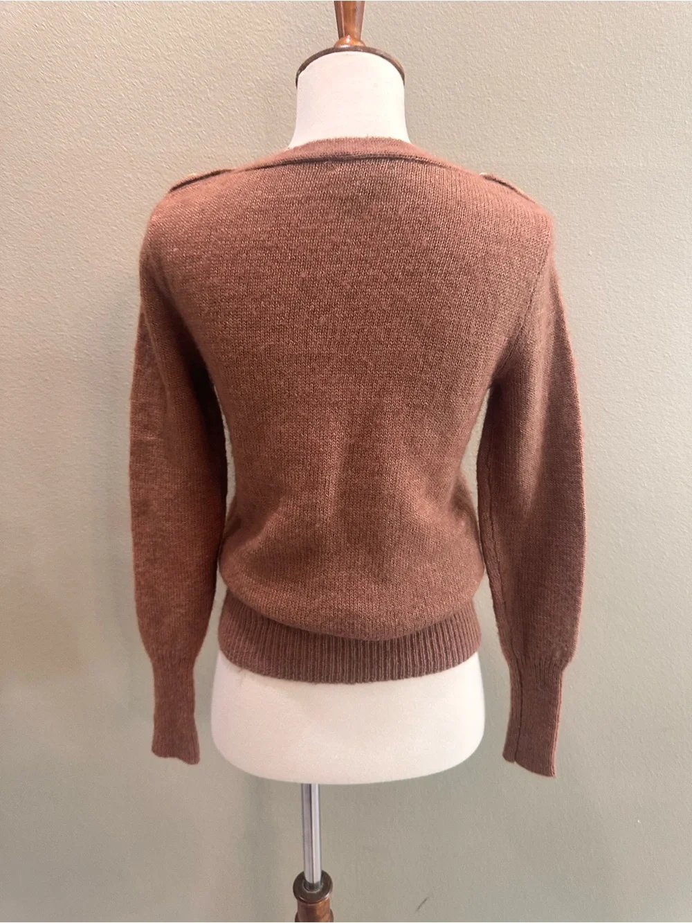 J. Crew Boatneck mohair wool blend Rust Button-Shoulder Women's Sweater s